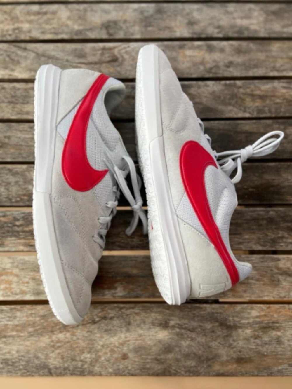 Nike Premier 2 Sala Indoor Soccer Shoes Pure Platinum University Red 9 Mens
